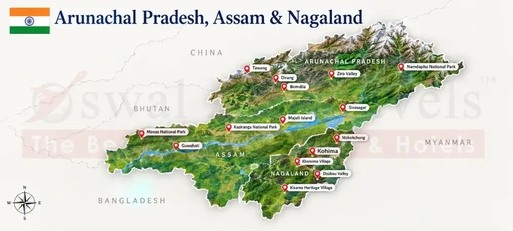 Arunachal Pradesh, Assam & Nagaland Tour Packages